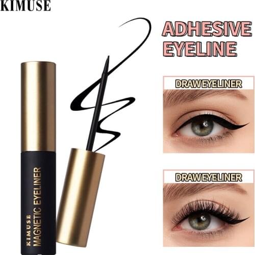 KIMUSE Sticky Liquid Eyeliner Pencil Glue-free Eyelashes Long Lasting Quick Dry No Smudging Eye Liner Pen Eye Makeup TSLM2