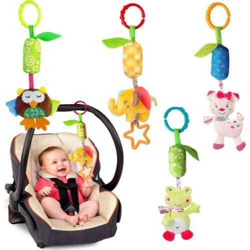 Playpen Baby Hanging Toys Stroller Rattles Plush Dolls Infant Carrier Accessories Wind Chime for Newborn Sensory Develop L0096