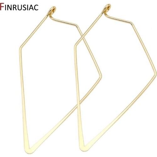 Jewellery Making Supplies 14K Gold Plated Geometry Shape Beading Charms For Earrings DIY Accessories Wholesale