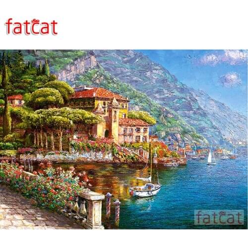 FATCAT Abbey Bellagio DIY Diamond Painting Full Square Round Drill 5D Diamond Embroidery Mosaic Needlework Home Decor AE1271