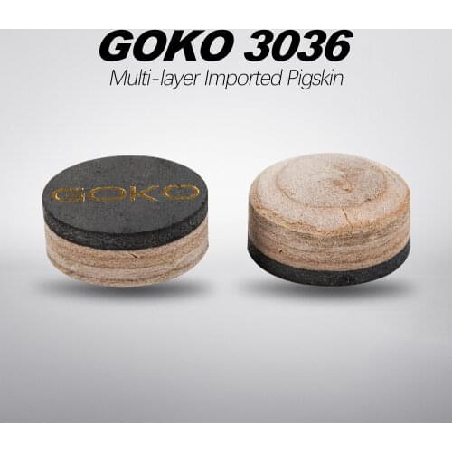 GOKO 3036 Model Tip S/M/H Snooker Pool Cue Tip 10/11.5/13mm Tip Selected 6-7 Layers Pig Skin Multi-layered Billiard Accessories