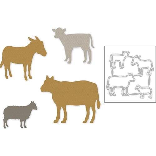 2020 New Animal Cattle and Sheep Silhouettes Metal Cutting Dies For DIY Greeting Card Paper Scrapbooking Making Craft No Stamps
