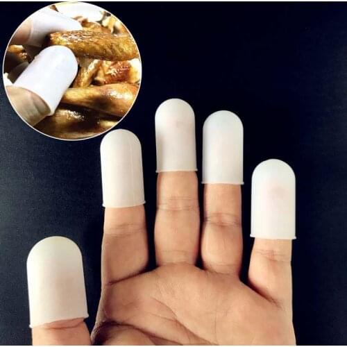 Newly High Quality Silicone Fingers Cover Cap Fingertip Protector Insulation Anti-skid Set For Kitchen Barbecue