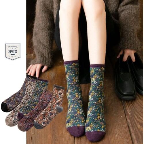 Autumn New British Style Small Floral Women Socks Lolita Jacquard Gold Silver Silk Socks For Women