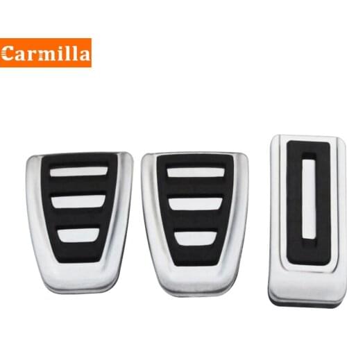 Carmilla Stainless Steel Fuel Brake Footrest Pedal AT MT for Volkswagen VW Transporter Multivan T5 T6 Caravelle T6 Protector