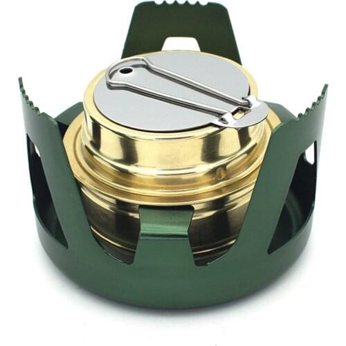 Portable Alcohol Stove Mini Copper Alloy Ultra-light Spirit Burners Camping Alcohol Stoves Hiking Outdoor Camping Stoves Furnace