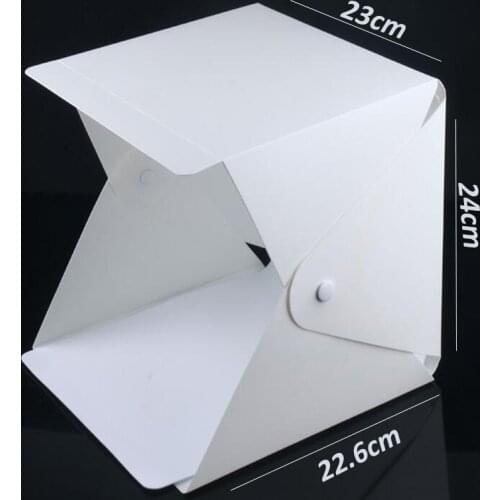 Portable Mini Folding Lightbox Photography LED Light Room Photo Studio Light Tent Soft Box Backdrops for Digital DSLR Camera