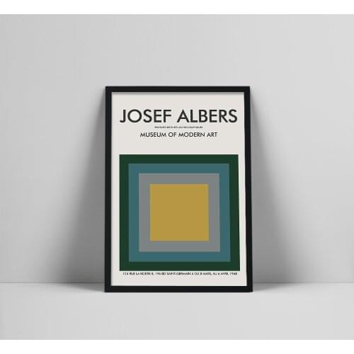Josef Albers poster, Albers Exhibition poster, Josef Albers print, Art Print, Abstract poster, Minimalistic art, exhibition prin