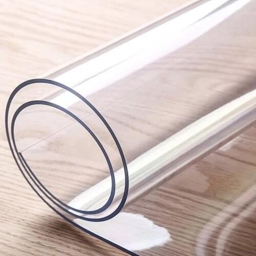 PVC Transparent table cloth cover tablecloth mat for table waterproof rectangle round soft glass cloth kitchen Oilproof table c