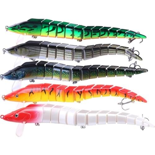 East Rain realistic multi segments articulated sections 23cm/46g bass hard fishing lure Fishing Accessory Free shipping