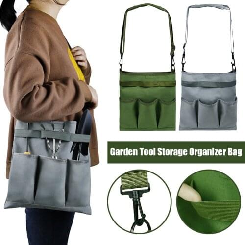 Garden Tool Bags Waterproof Storage Bag with Interior Pocket and 3 Exterior Pockets Garden Organizer