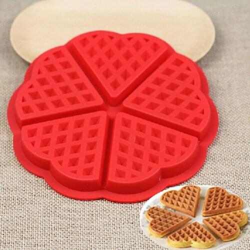 Family Silicone Waffle Mould Maker Pan Microwave Baking Cookie Cake Muffin Bakeware Cooking Tools Kitchen Accessories Supplies