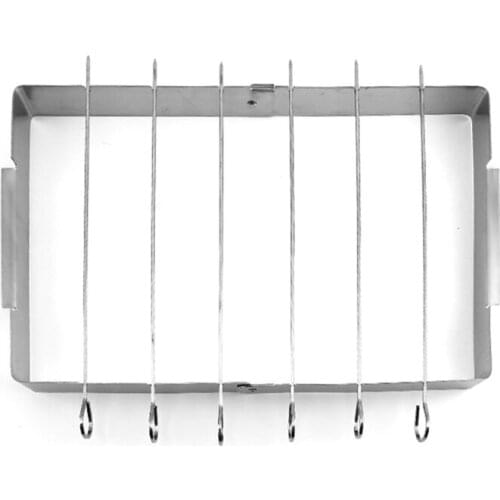 634E Mini Foldable 1 Barbecue Grill 6 Skewers Barbecue Accessories for Home Party Use