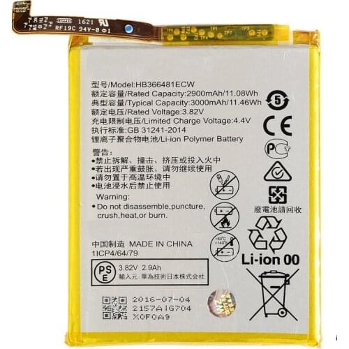 3000mAh Internal Battery Replacement Kit HB366481ECW for Huawei P9 P9 Lite Honor 8 with Free Tools