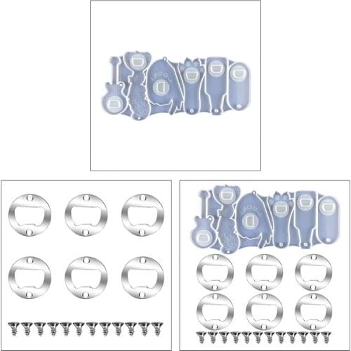 U90E Crafts Bottle Opener Epoxy Resin Mold Beer Opener Corkscrew Silicone Mould Tool