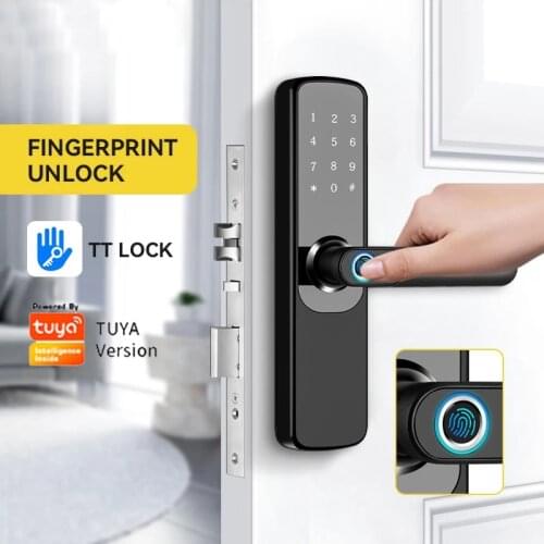 Intelligent Fingerprint Door Lock TTLock App Code Card Key Touch Screen Smart Door Lock Security Digital Electronic Lock