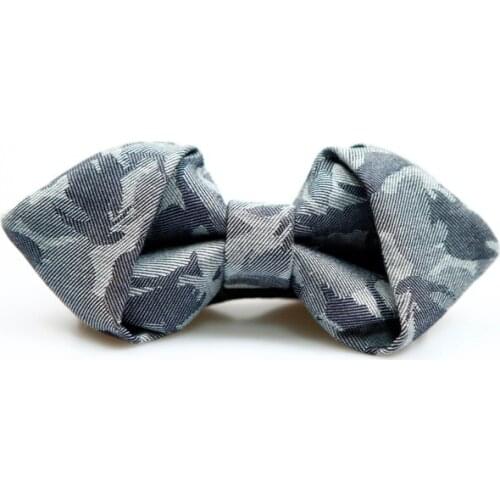 High Quality 2020 New Arrivals Bow Ties for Men Designers Brand Korean Wedding Retro Gray Camouflage Bowties Luxury Butterfly