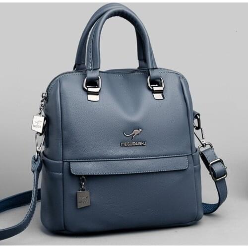 High Quality Sac Leather Backpack Women Shoulder Bags Multifunction Travel Backpack School Bags for Girls Brand Bagpack Mochila