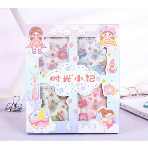 Yisuremia New Arrival 100pcs/Box Kawaii Stickers Set For Diary Journal Scrapbook Decorative Sticker Paper Japanese Stationery