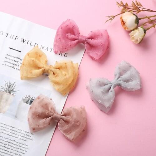 Baby Hair Clips Lace Girls Hair Bows Accessories Candy Color Infant Jacquard Hairpins Spring Summer Children Cute Barrettes 2Pcs