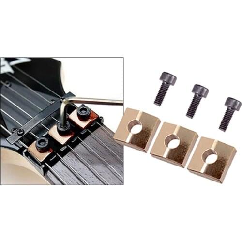 3 pcs Guitar Locking Nut Clamp with Screws Electric Guitar Bridge Parts for Tremolo Bridge Accessories