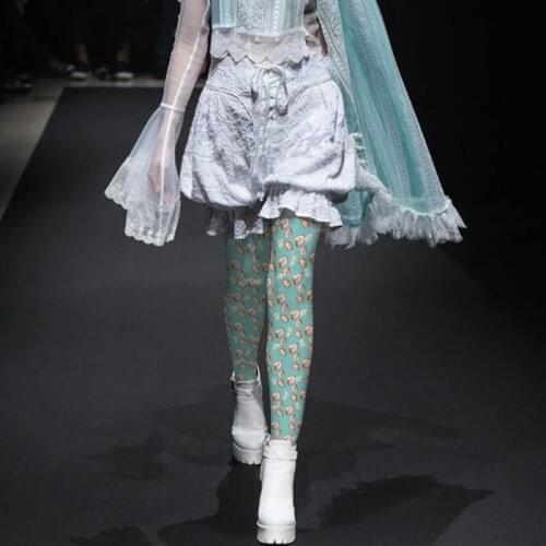 Women Printed Pantyhose Ocean Trend Conch Pattern Footed Opaque Tights