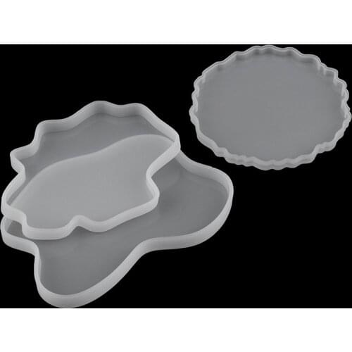 1pcs Wavy Cup Mat Handmade Silicone Molds Epoxy Resin Molds Coaster DIY Geode Coasters Mould