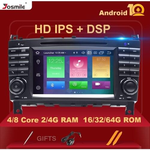 2 Din Android 10 Car DVD Multimedia For Mercedes/Benz W203 W209 W219 W169 A160 C180 C200 C230 C240 CLK200 CLK22 GPS Radio 4G 64G