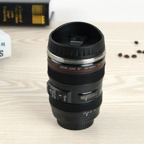 400ml Lens Camera Travel Coffee Tea Cup 5 Lens Generation Stainless Steel Creative Mug Birthday Gift for Photography Enthusiasts