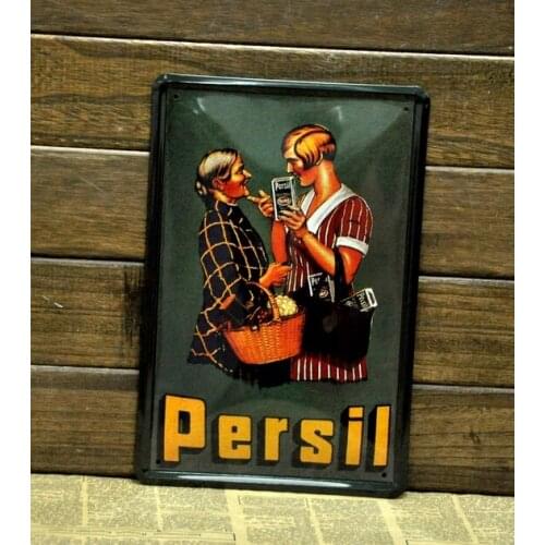 50pcs/lot Metal Sign shabby chic Christmas gift!!Persil Metal Tin Signs coffee painting Bar pub home Wall Decor Retro Metal Art