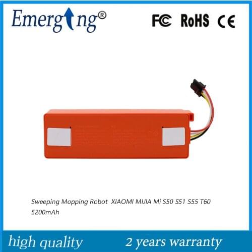 5200mAh Sweeping Mopping Robot Battery BRR-2P4S-5200D For XIAOMI MIJIA Mi S50 S51 S55 T60