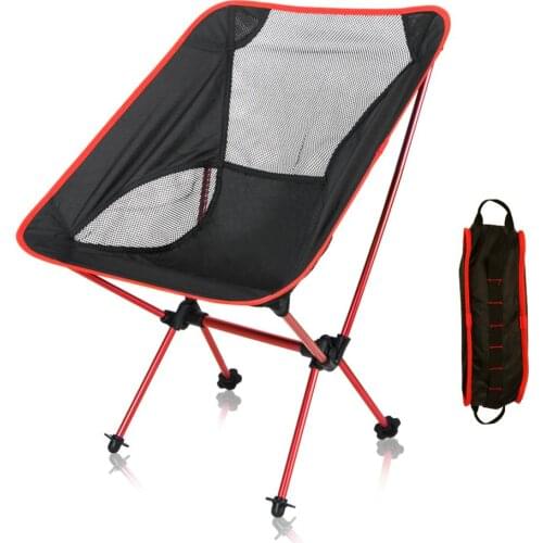 150KG Load-bearing Aluminum Collapsible Garden Chair Ultralight Portable Outdoor Folding Chair Moon Chair With Storage Bag