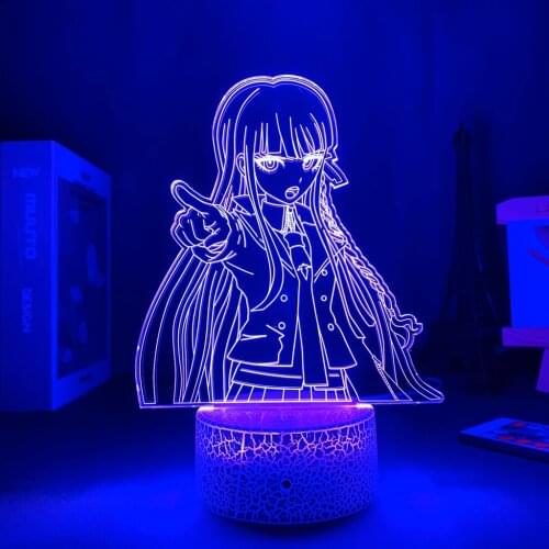 Anime Lamp Danganronpa Acrylic Led Night Light Manga Kyoko Kirigiri Motion Sensor Light Gift To Girlfriend Anime Decoration