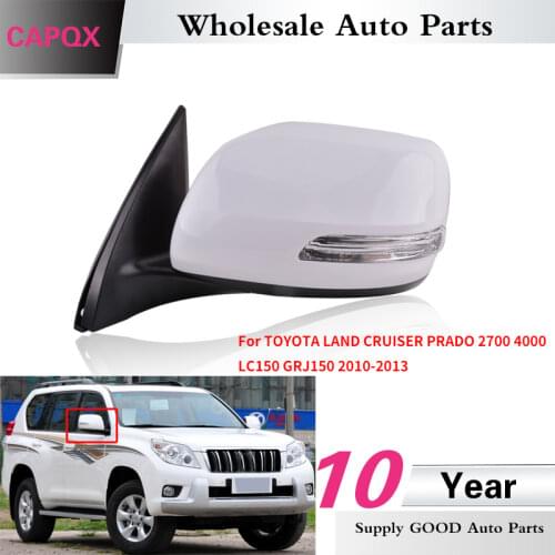 CAPQX Auto electric folding Rearview mirror with LED for TOYOTA LAND CRUISER PRADO 2700 4000 LC150 GRJ150 2010 - 2013 9 Wire
