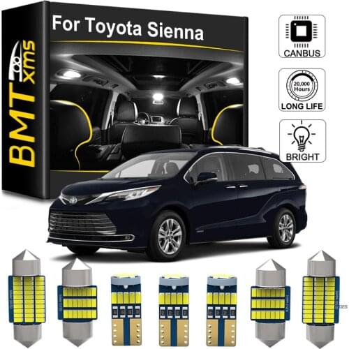 BMTxms For Toyota Sienna 1998-2020 Canbus Auto LED Interior Map Dome Trunk Light License Plate Lamp Kit Car Accessories