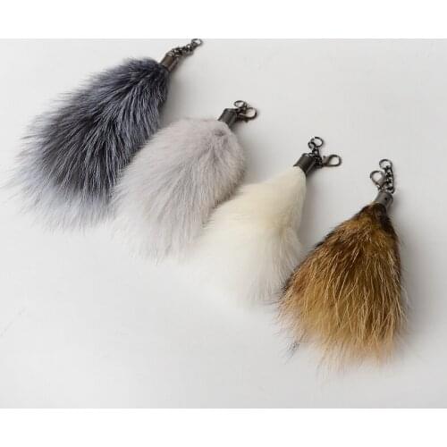 Key pendant natural fur real hair multi-purpose cute pendant 2021 new product
