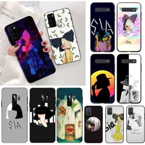 CUTEWANAN Sia the Greatest Soft black Phone Case for Samsung S20 plus Ultra S6 S7 edge S8 S9 plus S10 5G lite 2020