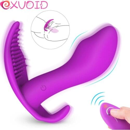 EXVOID Wearable Vibrator G-spot Massager Silicone Dildo Vibrators for Woman Clitoris Stimulate Sex Toys for Women Remote Control