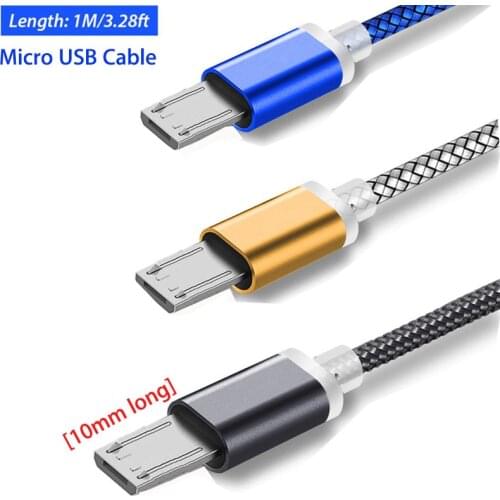 10MM long Micro USB Charging Cable For Blackview A7/A20/A30/BV6000 Bv5500 Bv1000 Oukitel K10000/K3 C12 Pro Charger Cabel Kabel