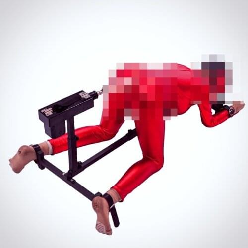 Leather ankle cuffs Collar stainless steel K9 bondage frame gun machine adult game slave restraint torture couple sex toy