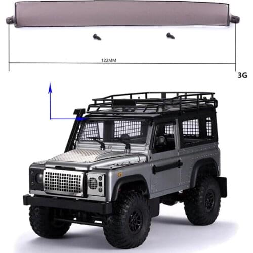 DJ RC Car Sun Hat Rain File Gear for Mangniu Defender D90 Modification Parts Upgrade Acrylic Transparent Black