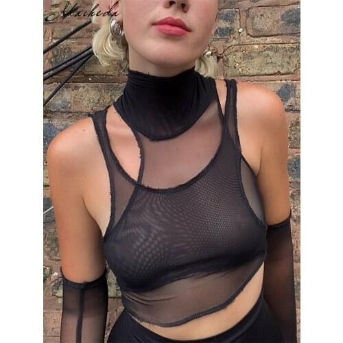 Женские прозрачные майки Macheda China At AliExpress