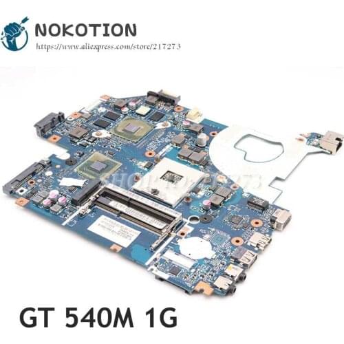 NOKOTION Laptop Motherboard For Acer aspire 5750 5750G DDR3 HM65 GT540M 1GB MBRCG02006 MB.RCG02.006 P5WE0 LA-6901P