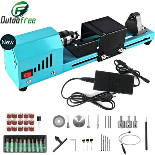 12-24V Mini Hout Draaibank Machine DIY Mini Boeddha Parel Draaibank Slijpen Polijsten Kralen Hout Boor Rotary Tool 150W