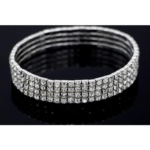 Fashion Anklet Elastic Ankle Bracelets for Women Leg Bracelet Rhinestone Multilayer Anklet Foot Jewelry Beach Accessories