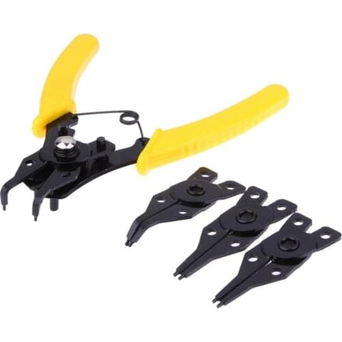 4 in 1 Snap Ring Pliers Plier Set DIY Circlip Combination Retaining Clip Jewelry Circlip Pliers Internal External Ring Remover