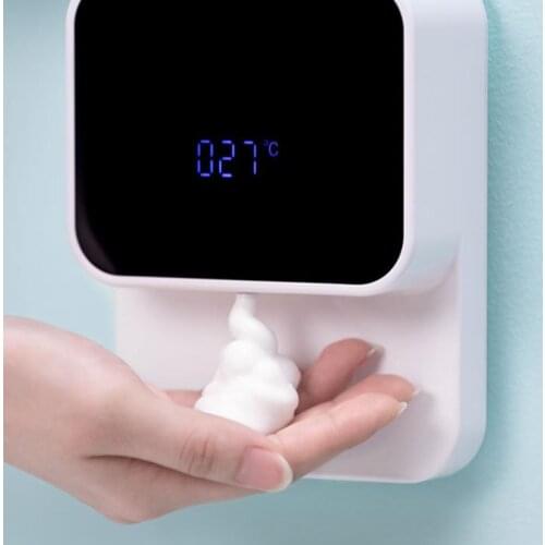 Wall-mounted LED screen hand washing automatic induction foam soap dispenser Infrared smart hand sanitizer machine