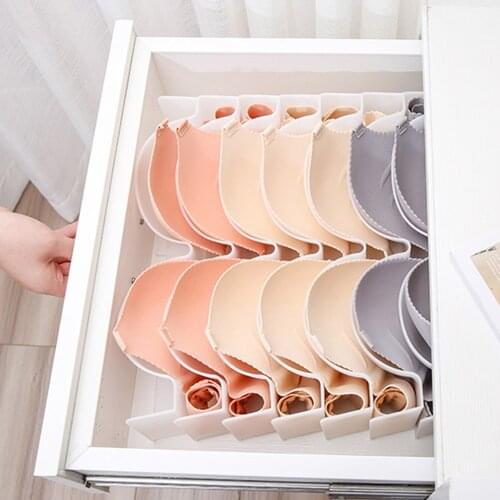 6pcs/Lot Closet Bra Organizer Wardrobe Women Bra Storage Holder Plastic Brassiere Keeping Shape Drawer Storage Organizer 24*34cm