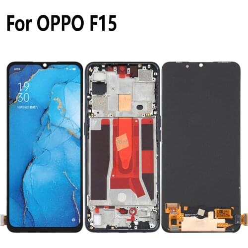 Original 6.4" For OPPO F15 CPH2001 LCD Dispaly Touch Digitizer Screen Assembly