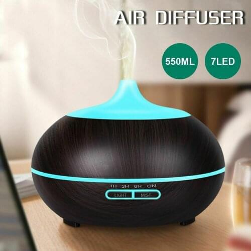 LED Aroma Essential Oil Diffuser Ultrasonic Home Air Humidifier Purifier With LED Light And Can Choose The Light Color